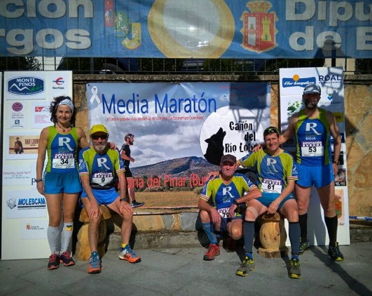 Buena carrera que corrieron y disfrutaron nuestros cinco compañeros en la VII Media Maratón Hontoria Del Pinar Cañón Del Río Lobos.