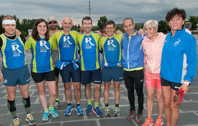 Ocho compañeros disfrutaron corriendo en el Global Running Day de Logroño.