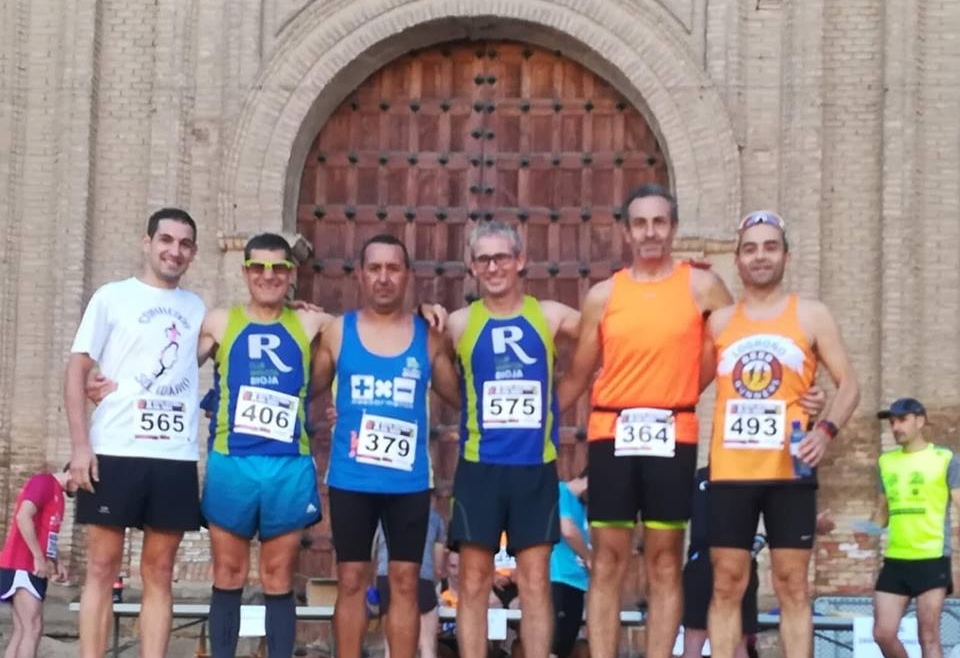 Rafael Martinez y José Angel Saez corriendo entre Alfaro y Rincón de Soto.