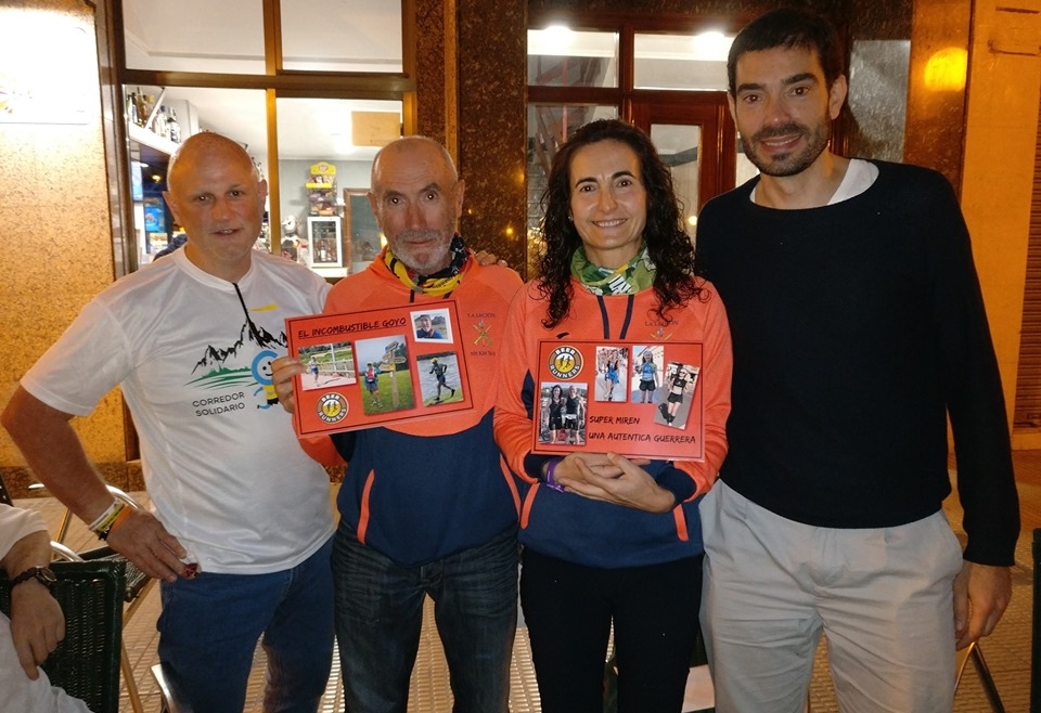 El club Beer Runners rindió reconocimiento a Gregorio Ascacibar y a Miren Idoia Fernández.