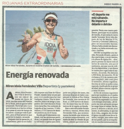 Nuestra compañera Miren Idoia fue entrevistada por el Diario La Rioja.