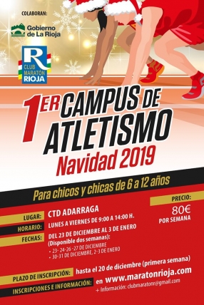 I Campus de Atletismo de Navidad del Club Maratón Rioja.