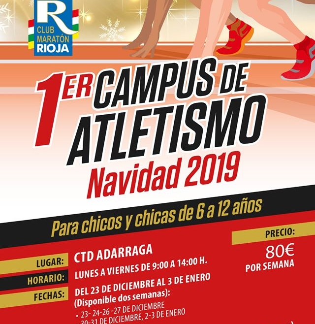 I Campus de Atletismo de Navidad del Club Maratón Rioja.