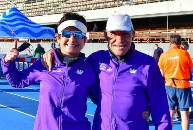 Fernando Álvarez y Miren Idoia Fernández corrieron la Media Maratón de Jerez.